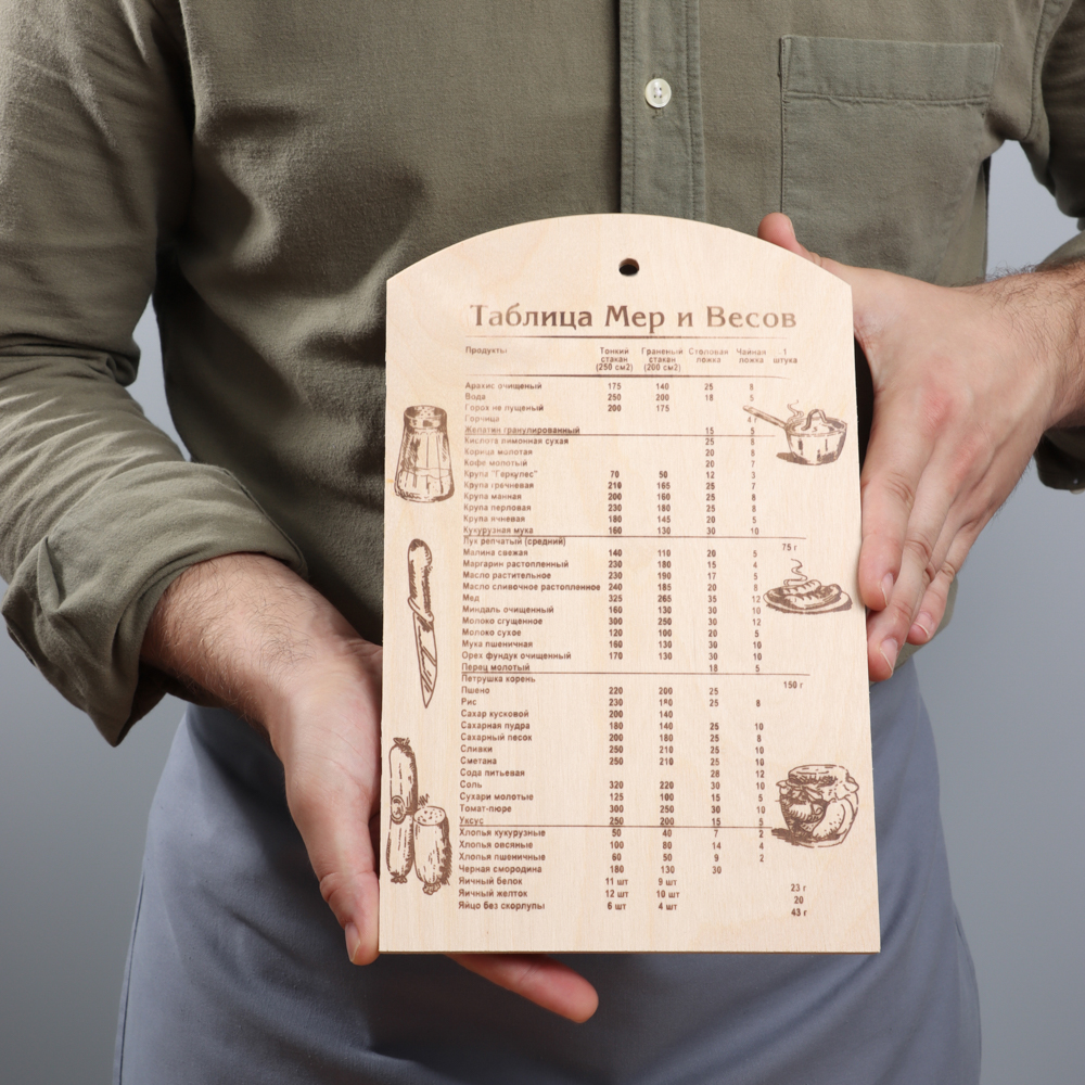 Доска разделочная из фанеры, 30х18,5х0,6см, арт.1217, арт.№ 851-059