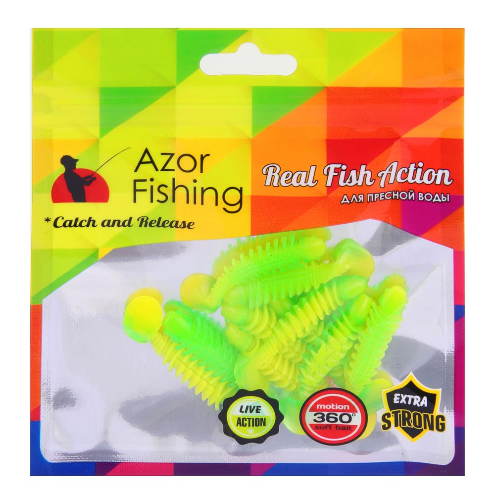 AZOR FISHING Приманка силиконовая 45мм, 10шт, арт.№ 145-211