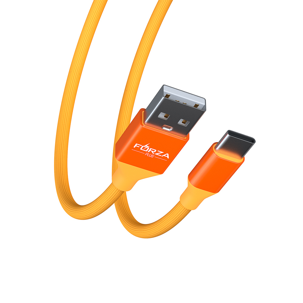 Кабель для зарядки USB(A)-Type C FORZA Лето, 1м, 2А, прорезиненный, 4 цвета, пакет, арт.№ 916-063