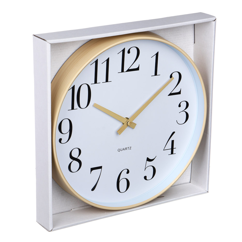 LADECOR CHRONO Часы настенные круглые, пластик, 30х30х4 см, 1xАА, арт.2-14, арт.№ 581-245