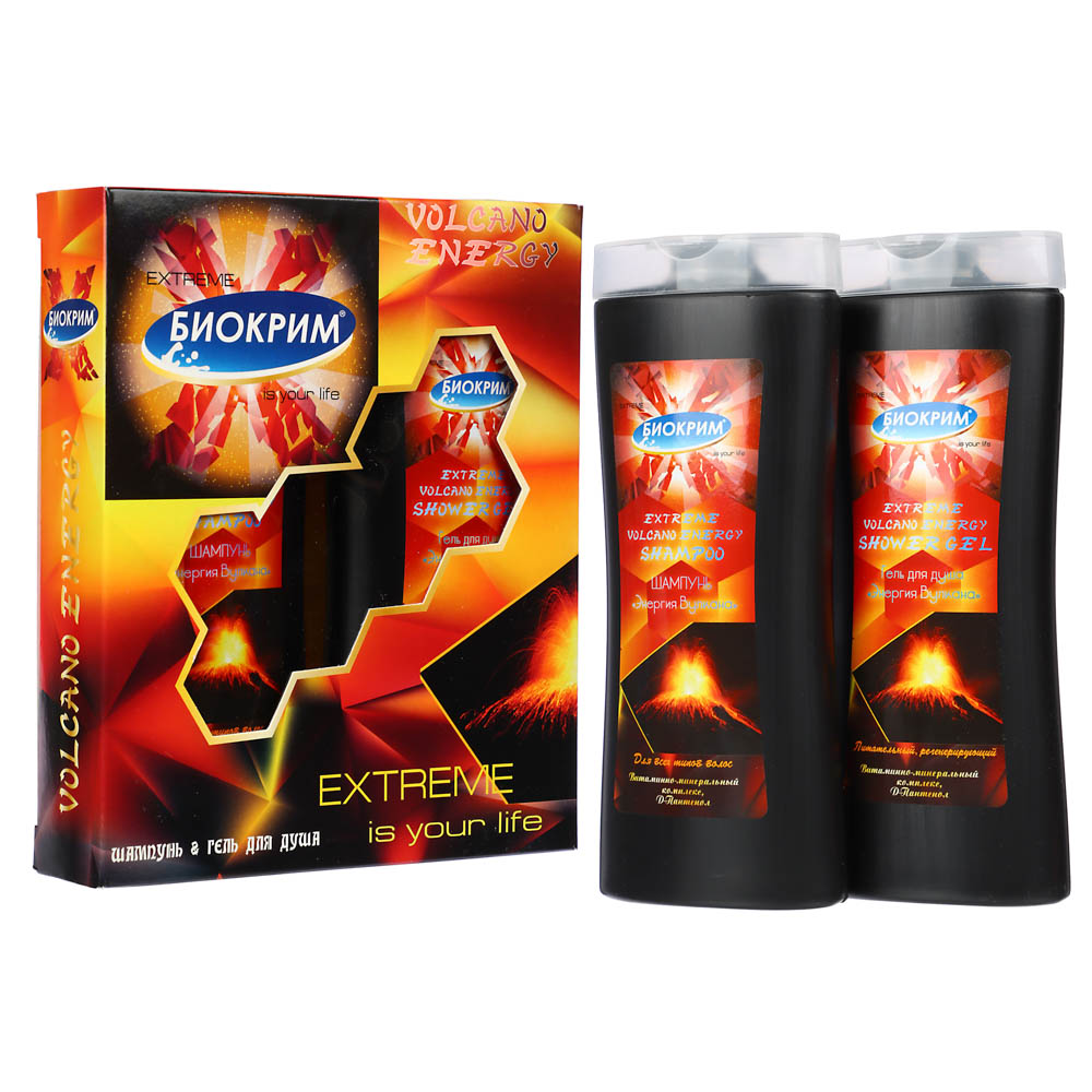 Набор подарочный мужской Extreme (шампунь 250мл, гель д/д 250мл)"Энергия вулкана"/"Энергия молнии", арт.№ 954-021