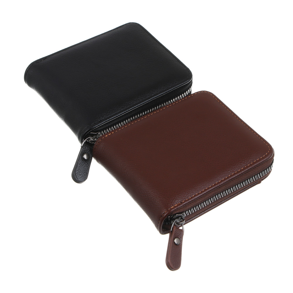 Портмоне для карт и купюр на 12 отделений на молнии тм ЮL Wolt, ПУ, 12x8,5x2,5см, 2 цвета, WW-906, арт.№ 303-057