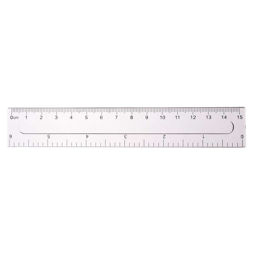 Линейка пластиковая 15см, прозрачная, в пакете, ПРОМО, арт.№ 612-004