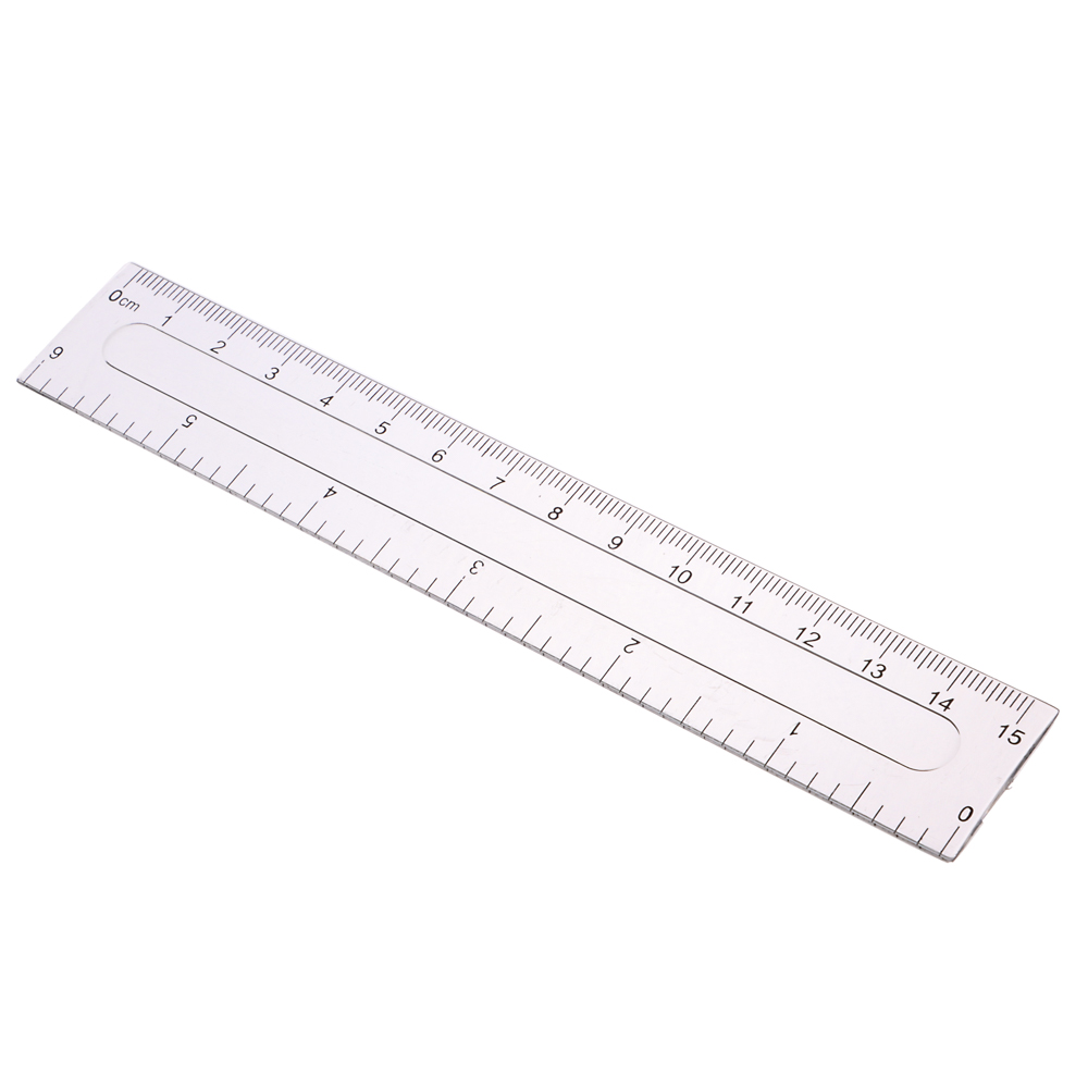 Линейка пластиковая 15см, прозрачная, в пакете, ПРОМО, арт.№ 612-004
