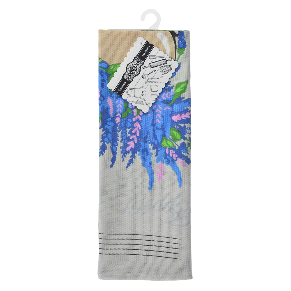 PROVANCE Полотенце кухонное, рогожка, 100% хлопок, 45х60см, "Полевые травы", 3 дизайна, арт.№ 434-084