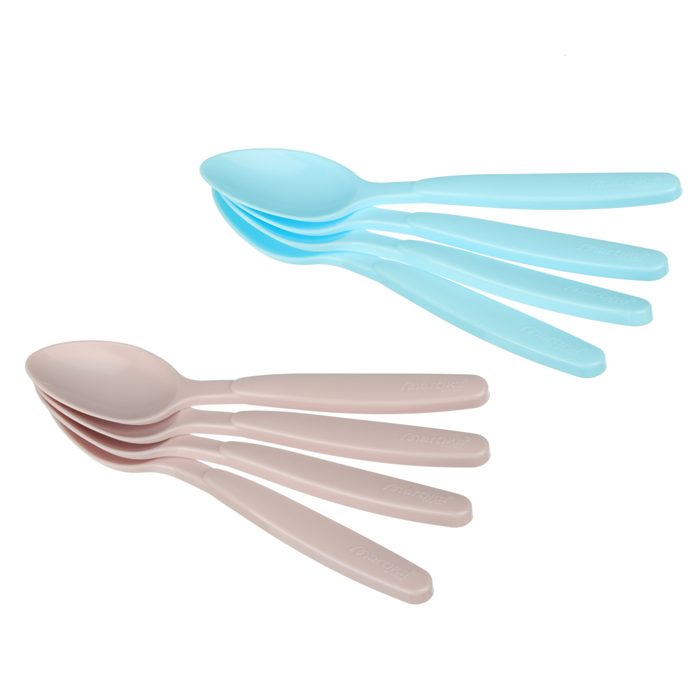 Набор ложек 4шт, пластик, 2 цвета, арт.№ 861-307