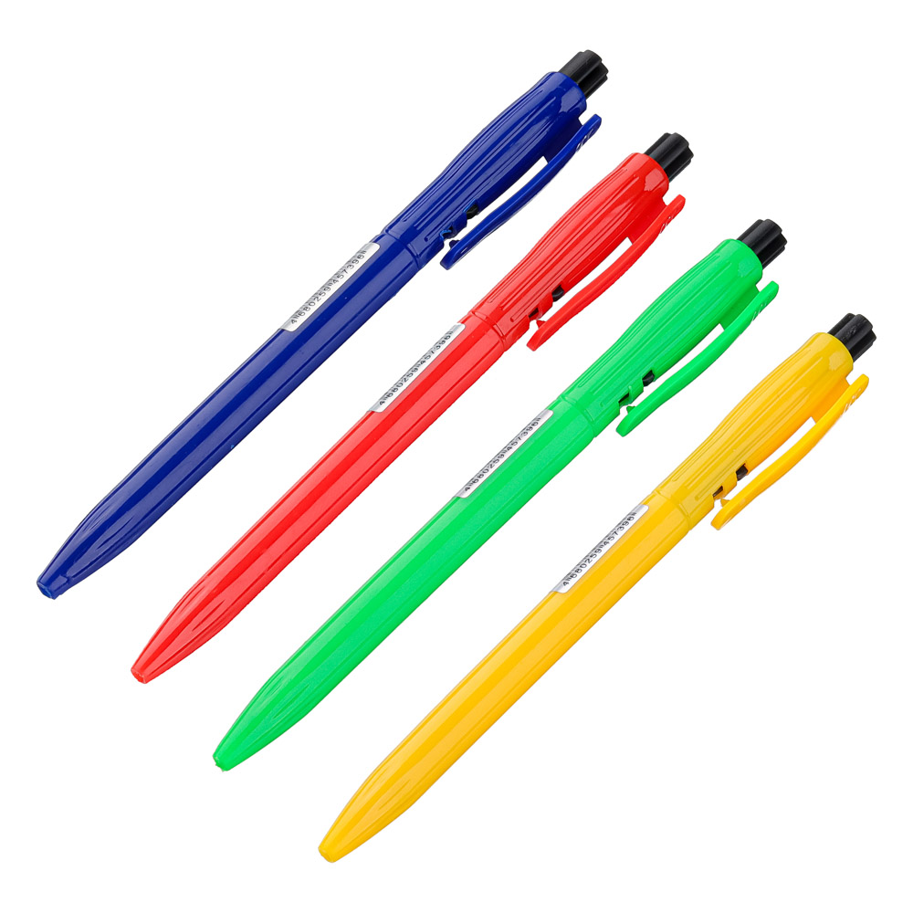 Авторучка шариковая синяя, наконечник 0,7 мм, пластик, 4 цвета корпуса, арт.№ 626-002