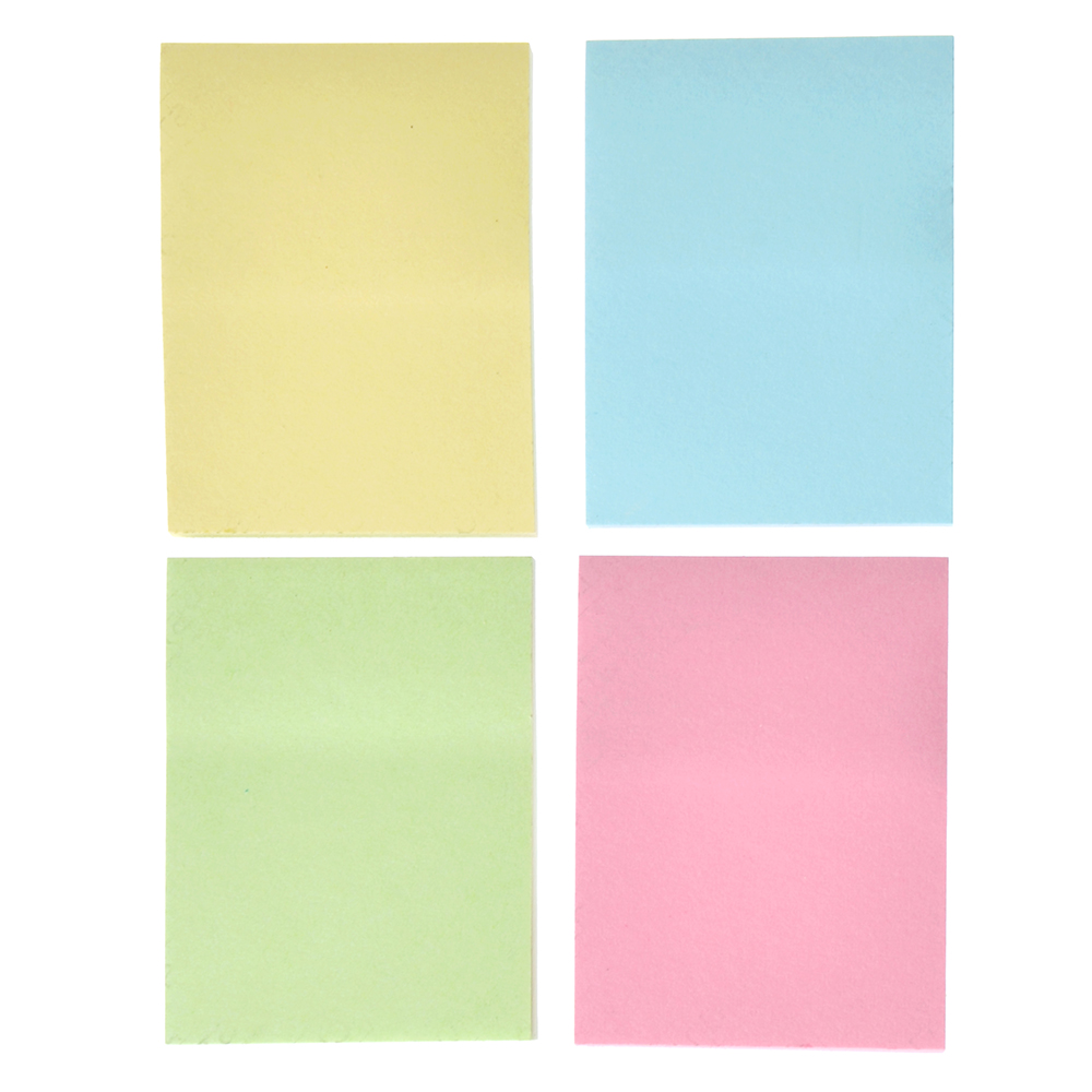 Набор блоков с клеевым краем бумажные ClipStudio 38x51мм, 4х50 листов, 4 цвета, арт.№ 533-013