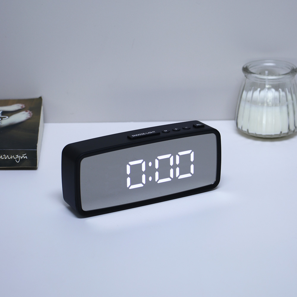 LADECOR CHRONO Будильник электронный, 14x5,7 см, USB/3xAAA, пластик, цвет черный, арт.2, арт.№ 529-011