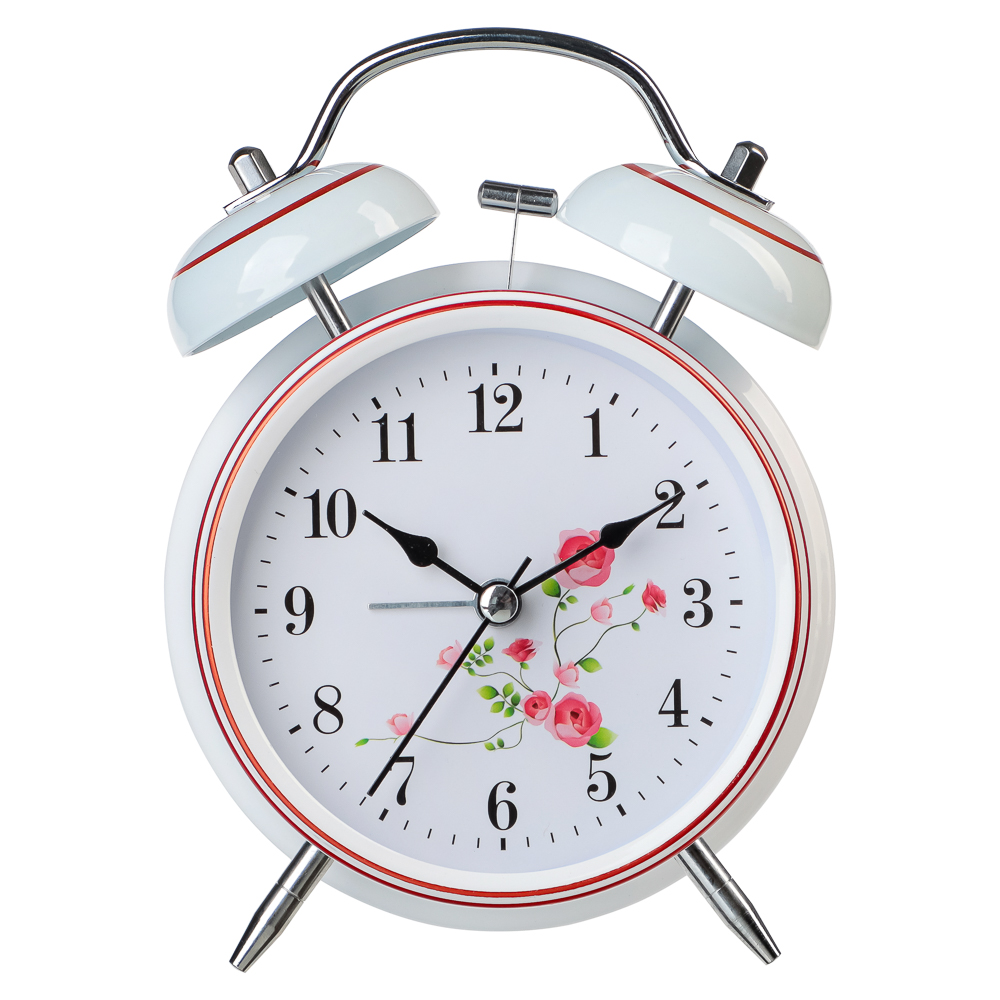 LADECOR CHRONO Будильник с подсветкой 16х11,5х5,5см, 1хАА металл, пластик, 4 дизайна, арт.№ 529-012