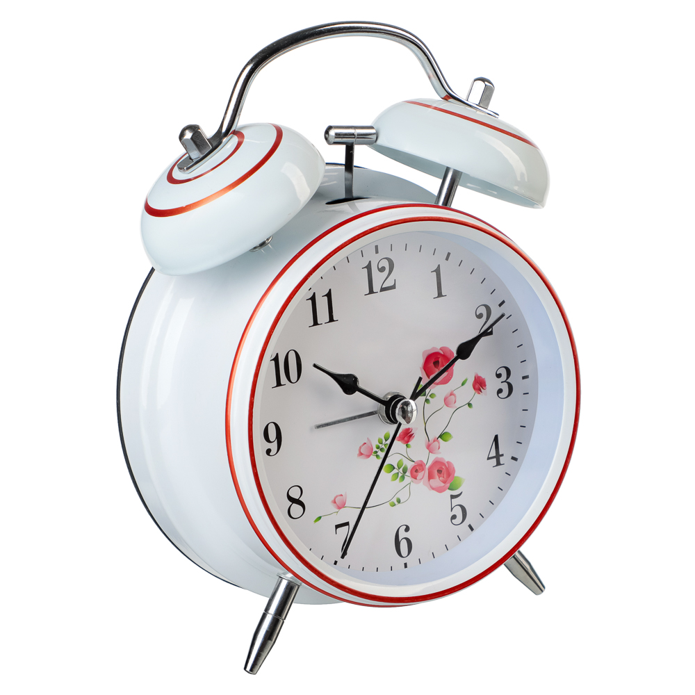 LADECOR CHRONO Будильник с подсветкой 16х11,5х5,5см, 1хАА металл, пластик, 4 дизайна, арт.№ 529-012