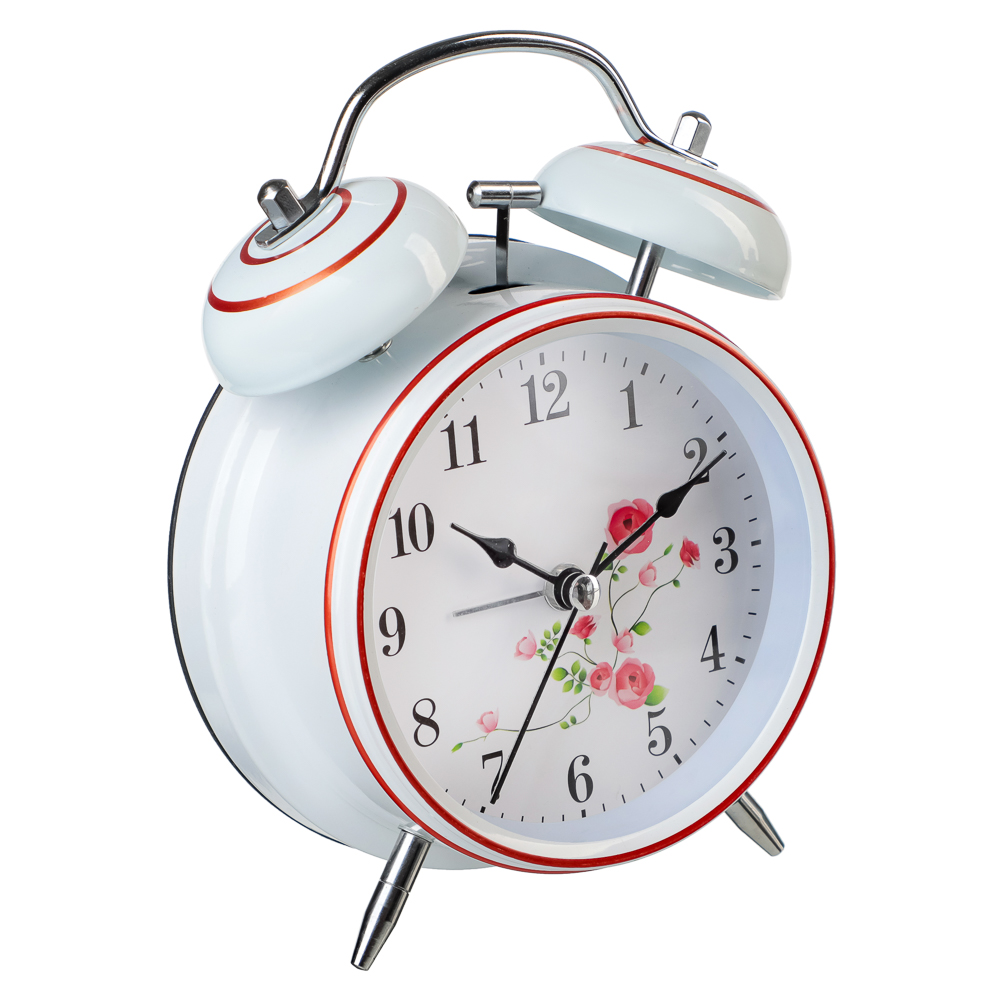 LADECOR CHRONO Будильник с подсветкой 16х11,5х5,5см, 1хАА металл, пластик, 4 дизайна, арт.№ 529-012