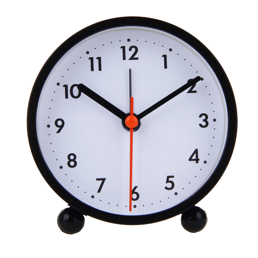 LADECOR CHRONO Будильник, 9,4x9,8x4 см, пластик, 1xAA, цвет черный, арт.№ 529-013