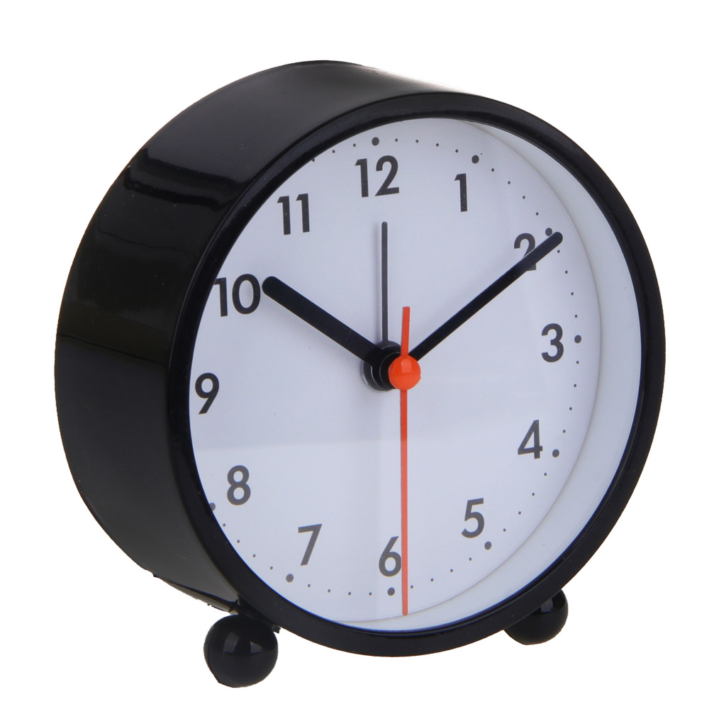 LADECOR CHRONO Будильник, 9,4x9,8x4 см, пластик, 1xAA, цвет черный, арт.№ 529-013