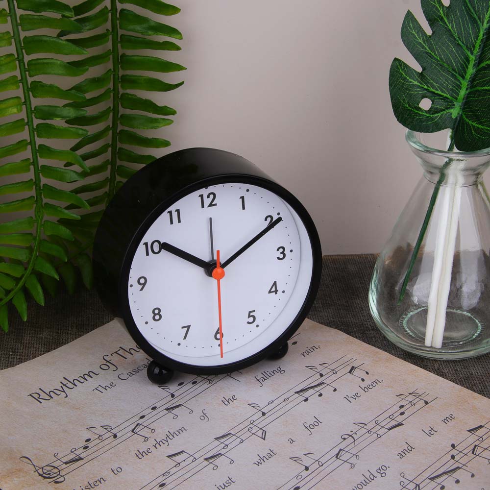 LADECOR CHRONO Будильник, 9,4x9,8x4 см, пластик, 1xAA, цвет черный, арт.№ 529-013