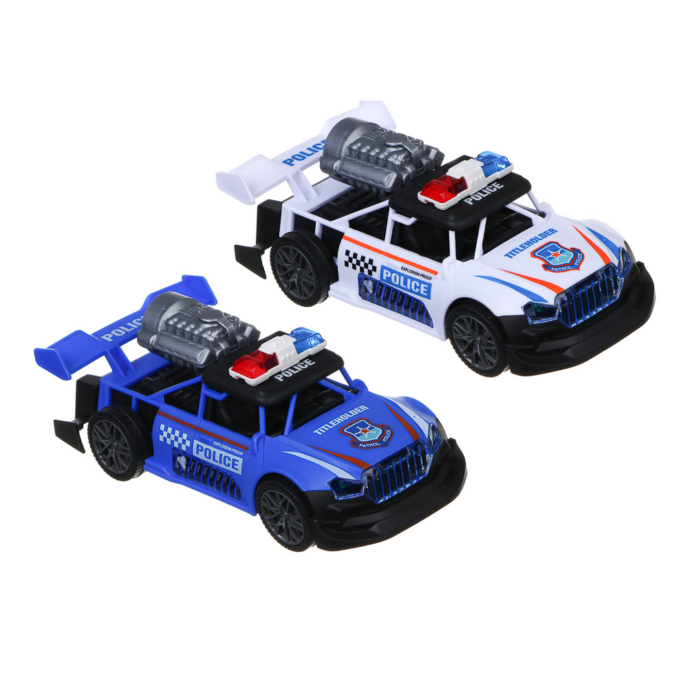 ИГРОЛЕНД Машина полиции, свет, звук, пар, 3хАА, PP, PS, 21,5х10,6х8,3 см, 2 дизайна, арт.№ 292-454