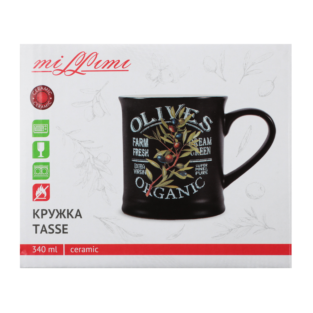 MILLIMI Олива Кружка, 340мл, керамика, арт.№ 824-004