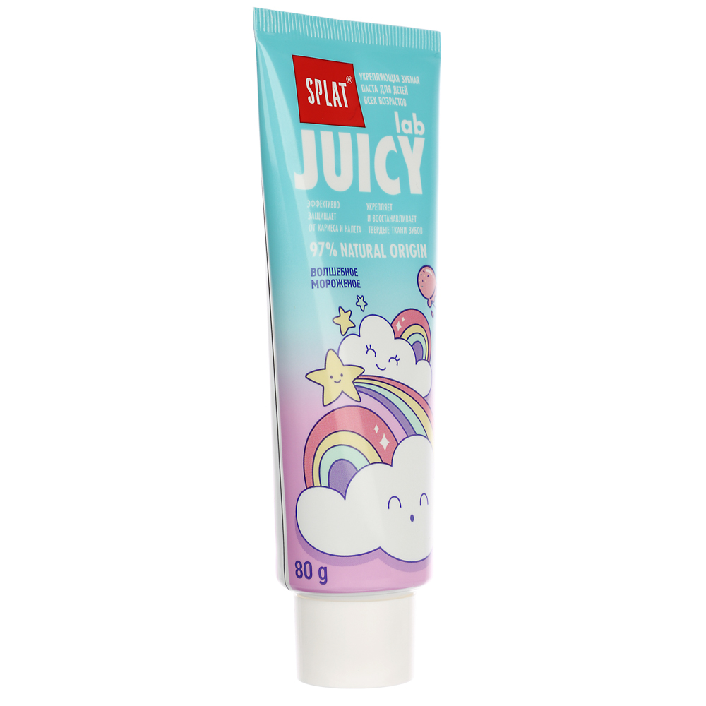 Зубная паста детская SPLAT Juicy Lab Волшебное мороженое, туба, 80мл, арт.№ 981-102