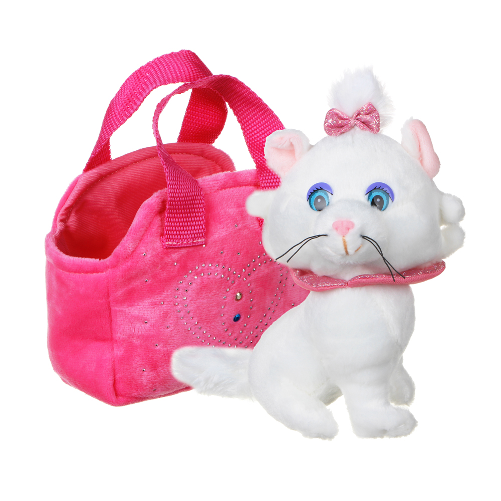 МЕШОК ПОДАРКОВ Игрушка мягкая "Мой питомец" в сумке, полиэстер, 16х19см, 2 дизайна, арт.№ 264-208