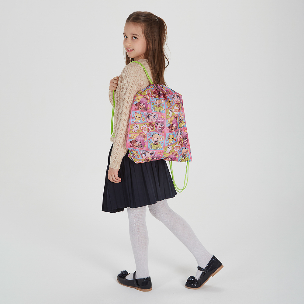 Кавай Мешок для сменной обуви на завязках, 34,8x41,5см, полиэстер, арт.№ 233-002