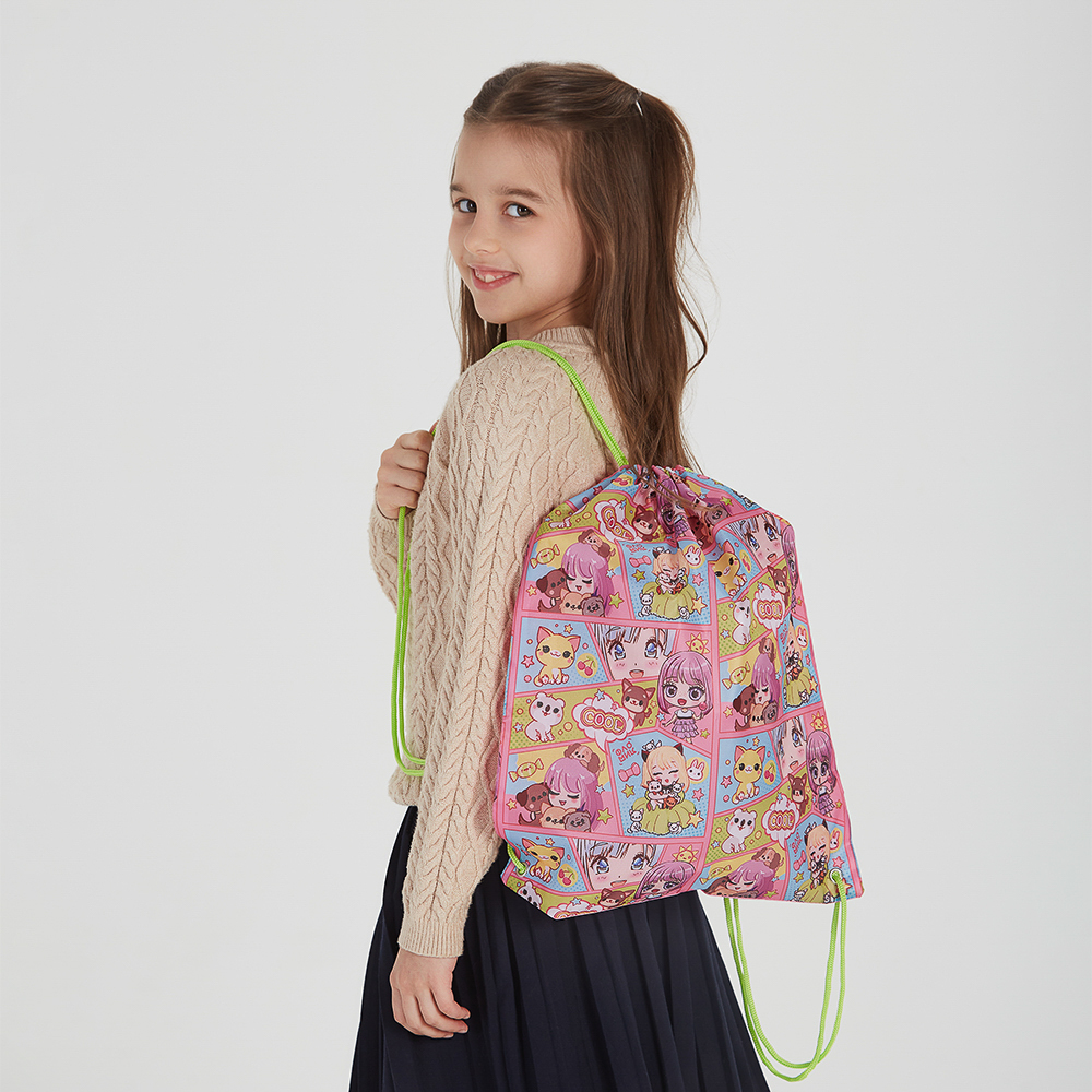 Кавай Мешок для сменной обуви на завязках, 34,8x41,5см, полиэстер, арт.№ 233-002