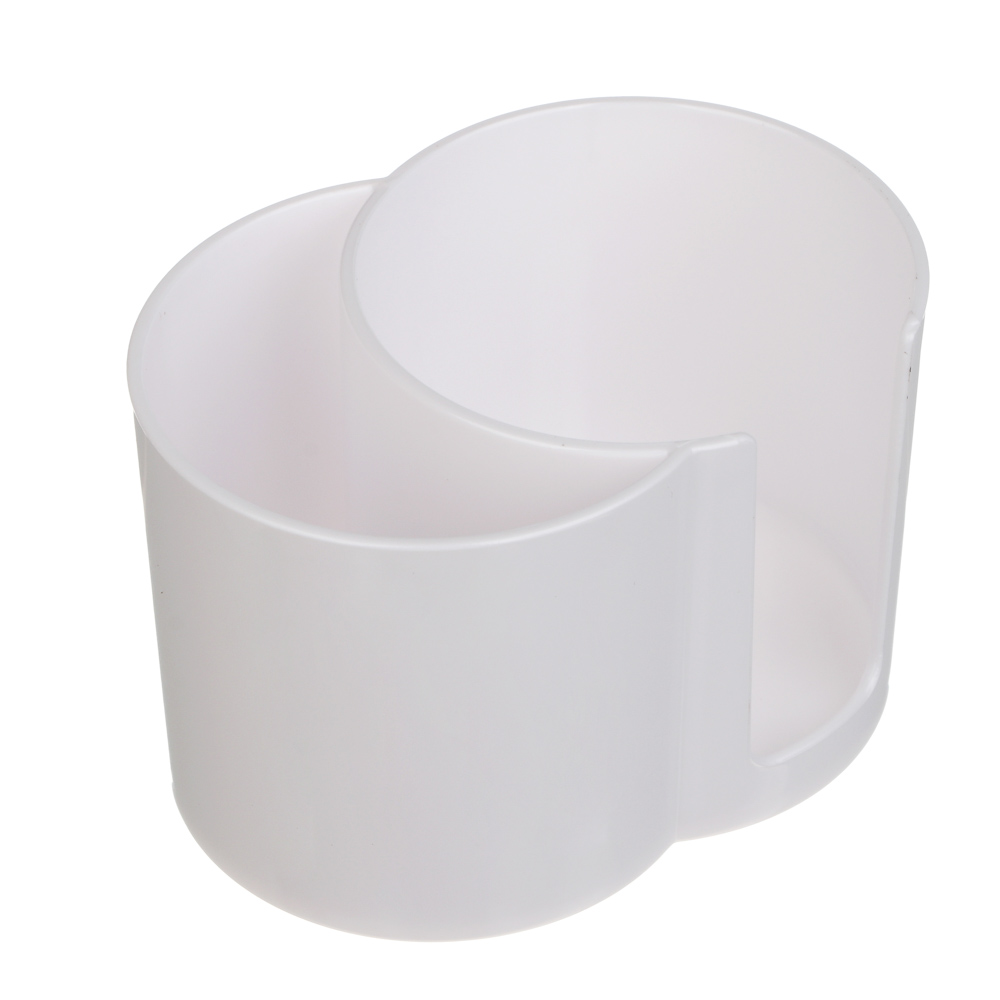 Органайзер для ватных дисков и палочек тм ЮНИLOOK, пластик, 9,5х6,5х6,5 см, белый, арт.№ 357-407