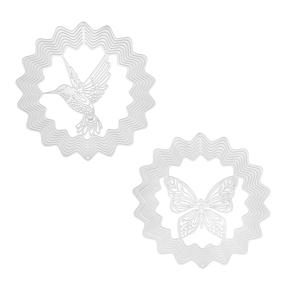 INBLOOM Вертушка 3D металлическая для отпугивания птиц, 15см, арт.№ 156-024