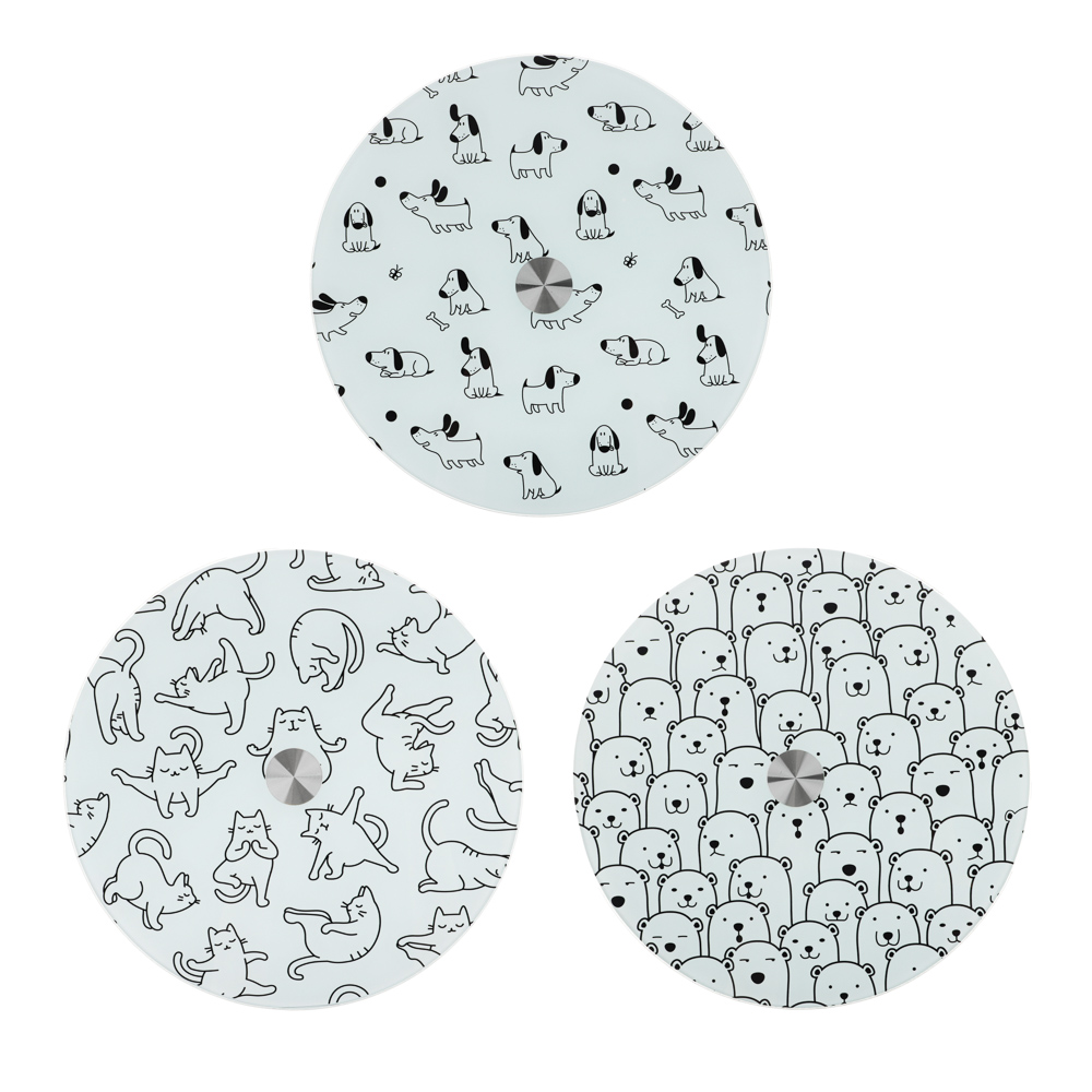 VETTA Тортовница вращающаяся "Пэтс", d30см, стекло, арт.№ 877-678