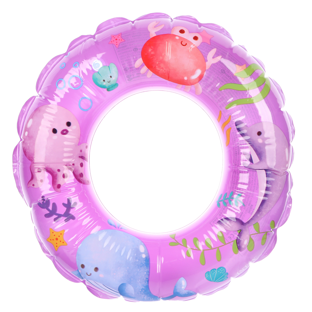 Круг надувной тм INTEX Прозрачное кольцо 61см, от 6 до 10 лет, 3 дизайна, 59242NP, арт.№ 359-205