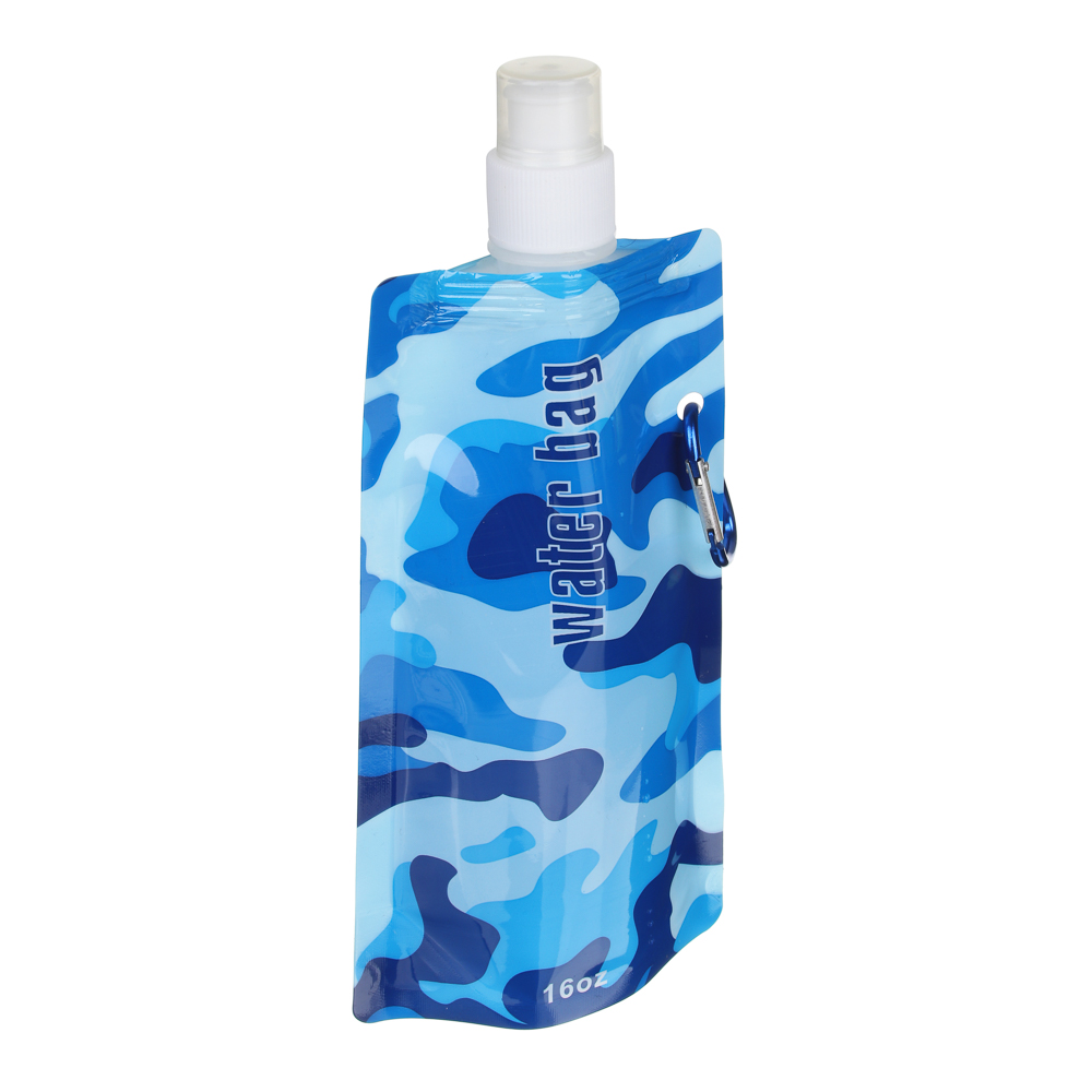 РУССО ТУРИСТО Фляжка складная с карабином 380 мл, ПВХ, 6 цветов, арт.№ 123-017