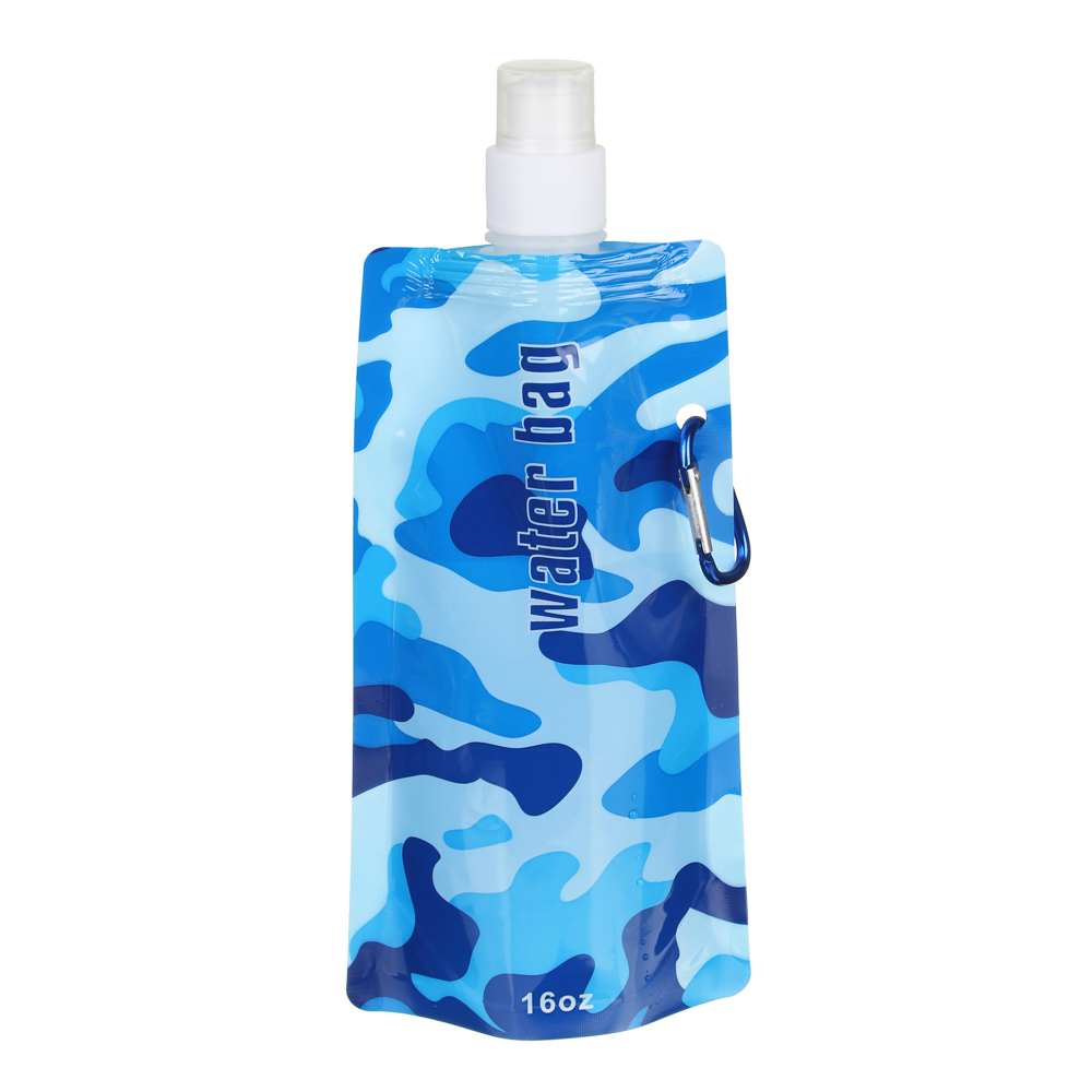 РУССО ТУРИСТО Фляжка складная с карабином 380 мл, ПВХ, 6 цветов, арт.№ 123-017