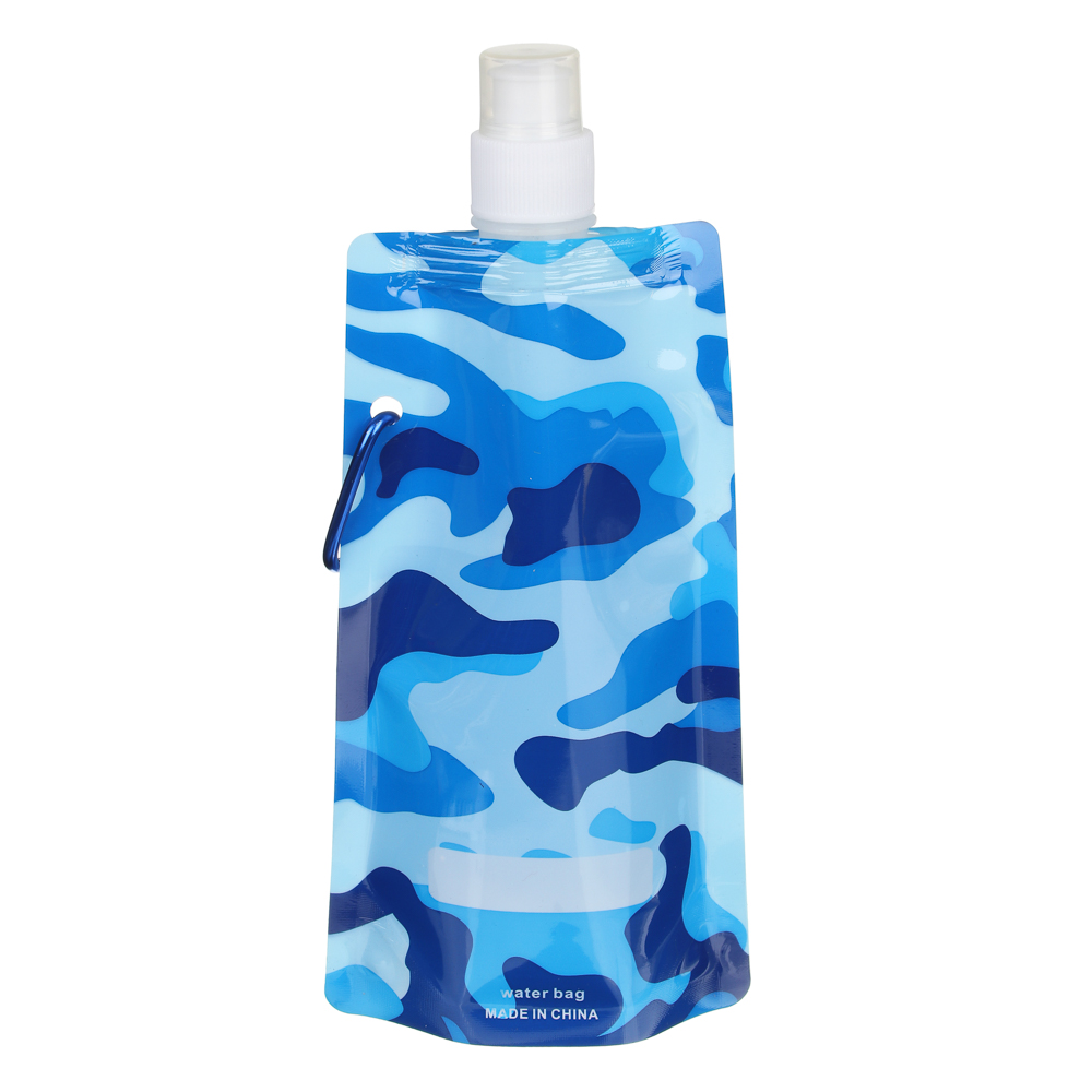 РУССО ТУРИСТО Фляжка складная с карабином 380 мл, ПВХ, 6 цветов, арт.№ 123-017