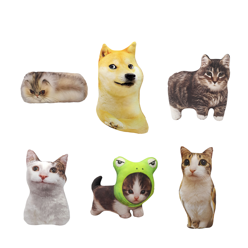 Мягкая игрушка-подушка "Мемчик", полиэстер, 24-30 см, 6 видов, арт.№ 264-539