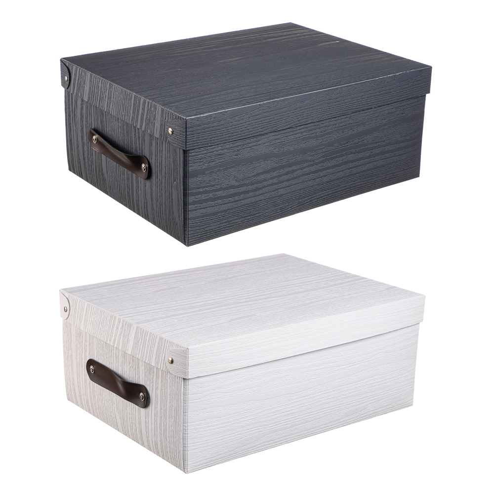 VETTA Короб для хранения складной с ручкой, 32х24х13см, пластик, 2 дизайна, арт.№ 457-385