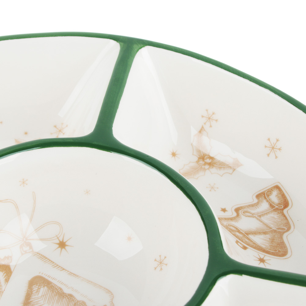 MILLIMI Пряничный домик Менажница 25х5см, керамика, арт.№ 820-125