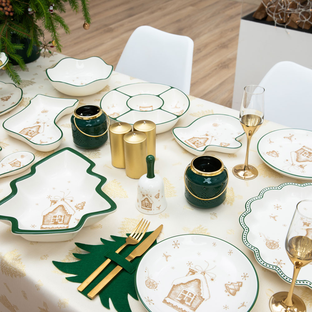 MILLIMI Пряничный домик Менажница 25х5см, керамика, арт.№ 820-125