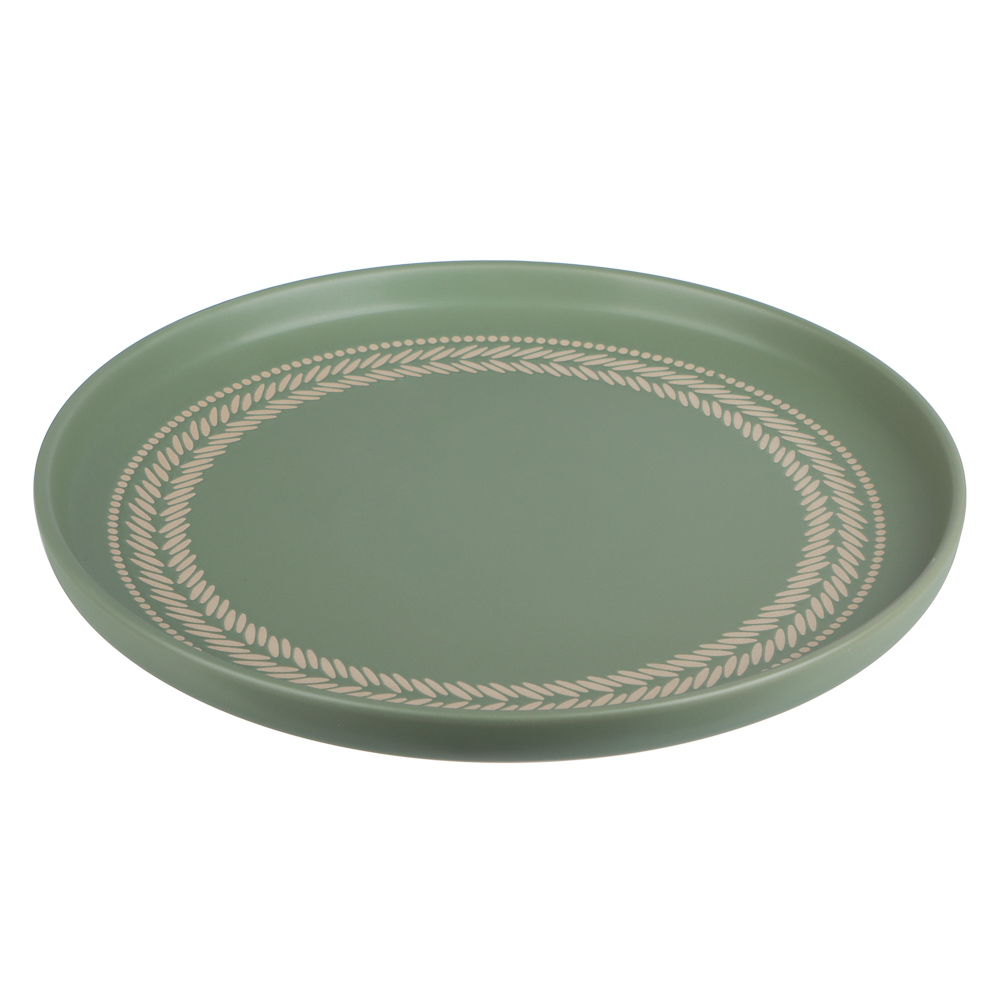 Тарелка подстановочная 26,6см, тм MILLIMI Треция фисташковый, керамика, арт.№ 824-282