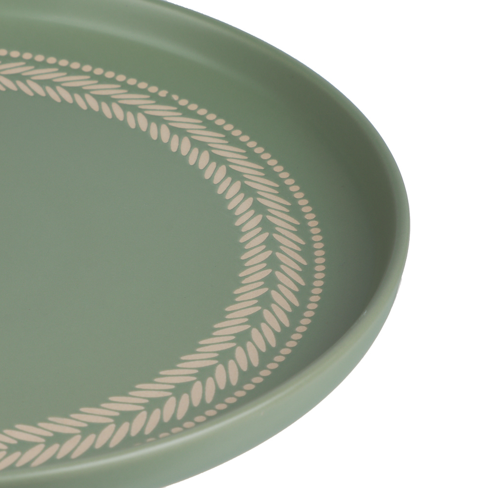 Тарелка подстановочная 26,6см, тм MILLIMI Треция фисташковый, керамика, арт.№ 824-282