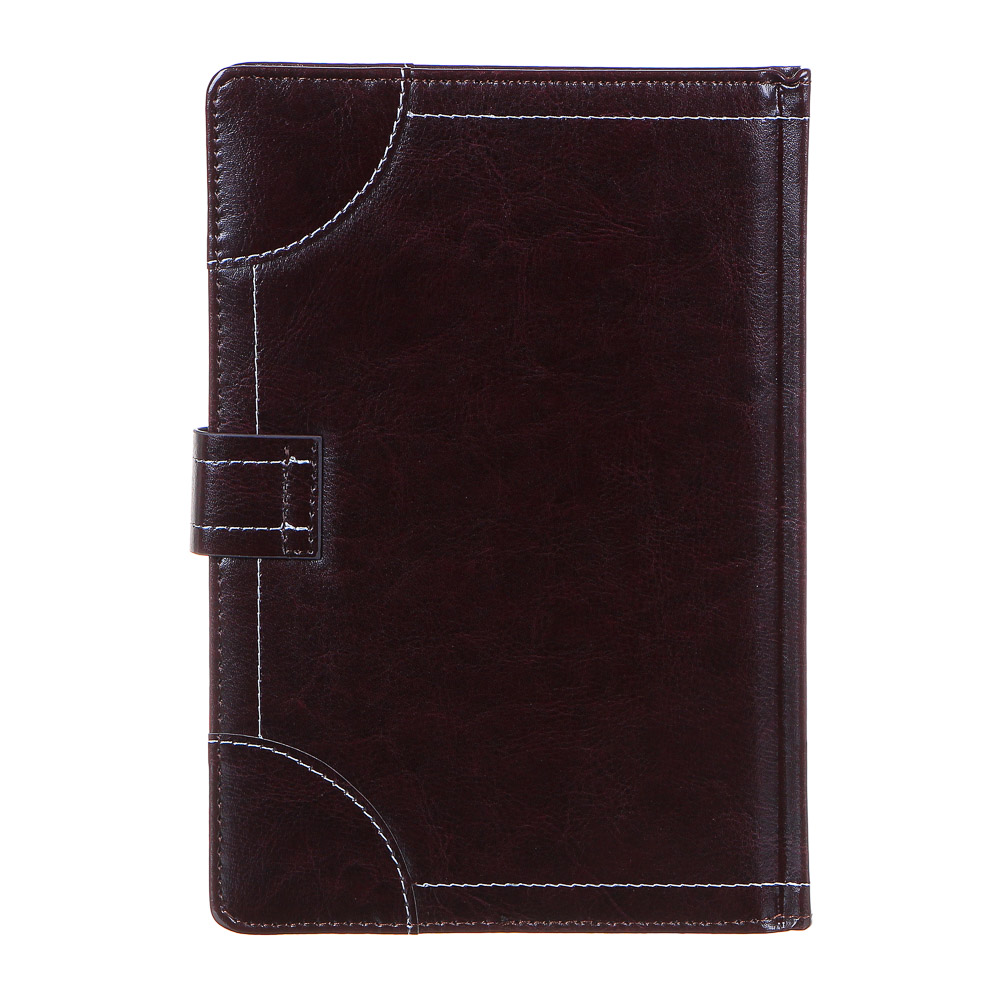 Ежедневник недатир."Брутал" А5, 320стр, тв.обл.с поролон., накл.углы, прошивка, хлястик, ПУ, т-корич, арт.№ 572-067