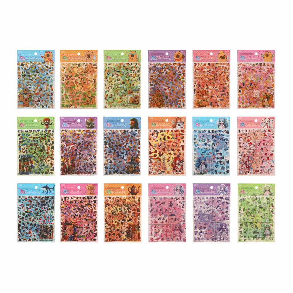 Набор для творчества "Пазлы-наклейки", PET, 14,2х22см, 24 дизайна, арт.№ 287-470