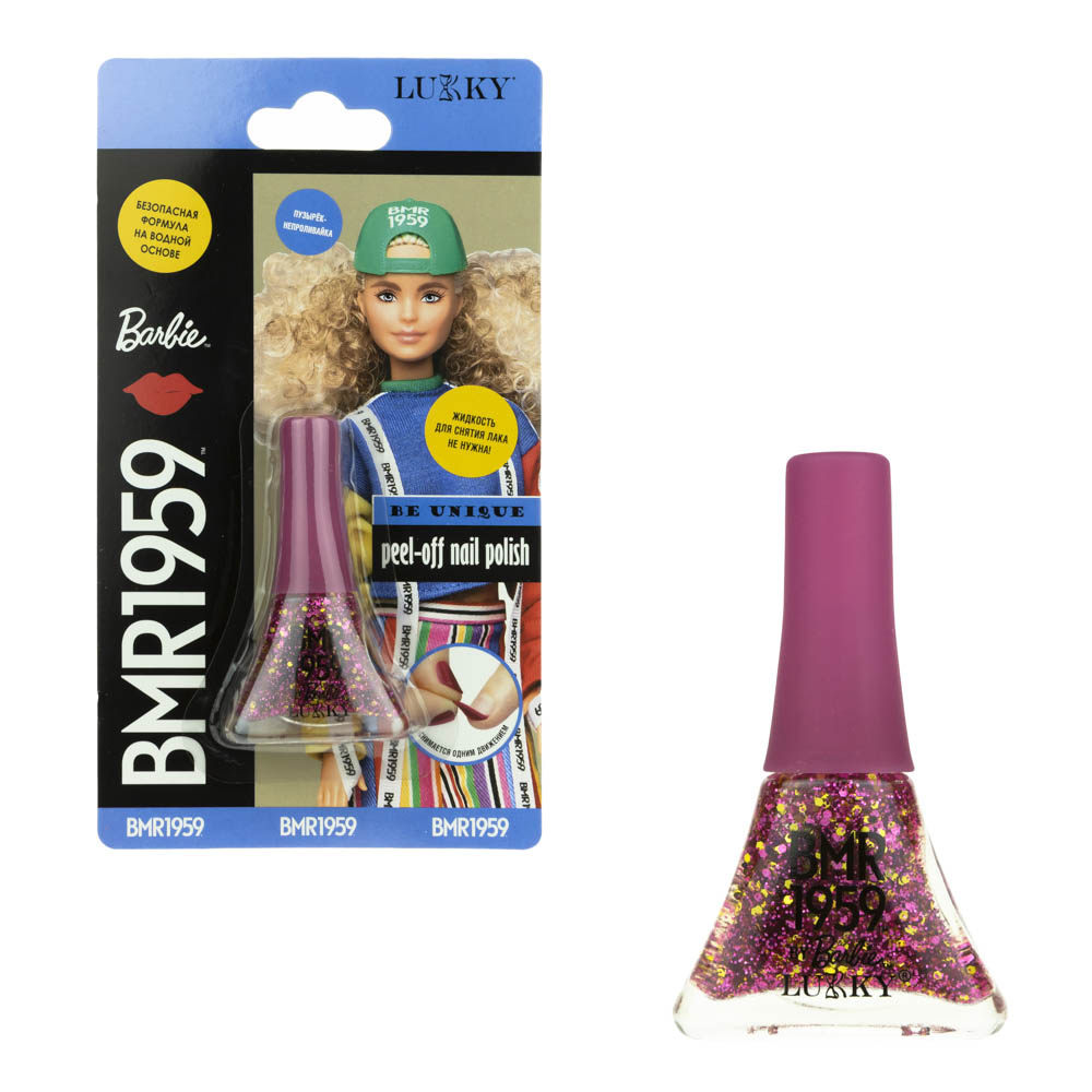 BY Kids Лак для ногтей Barbie Extra,5,5мл, 2х18х10см, 7 цветов, арт.№ 025-019