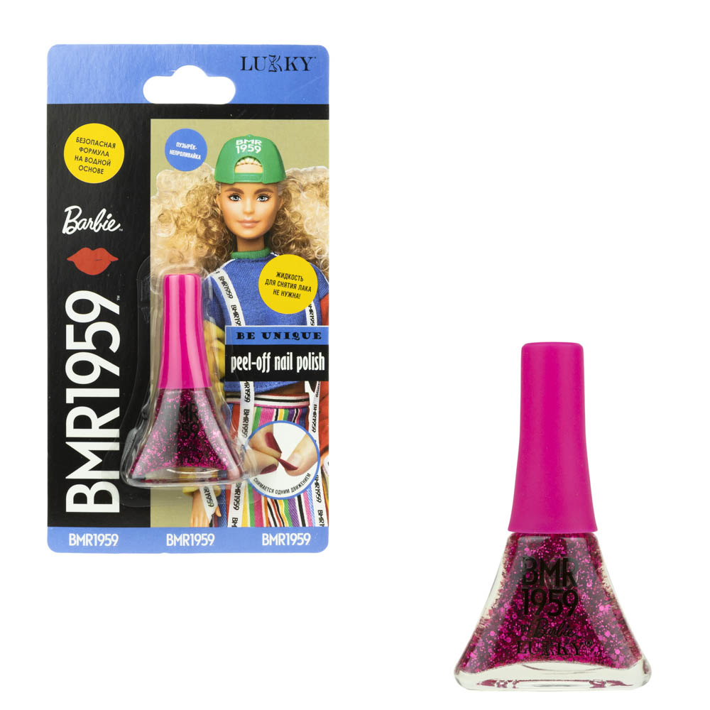 BY Kids Лак для ногтей Barbie Extra,5,5мл, 2х18х10см, 7 цветов, арт.№ 025-019
