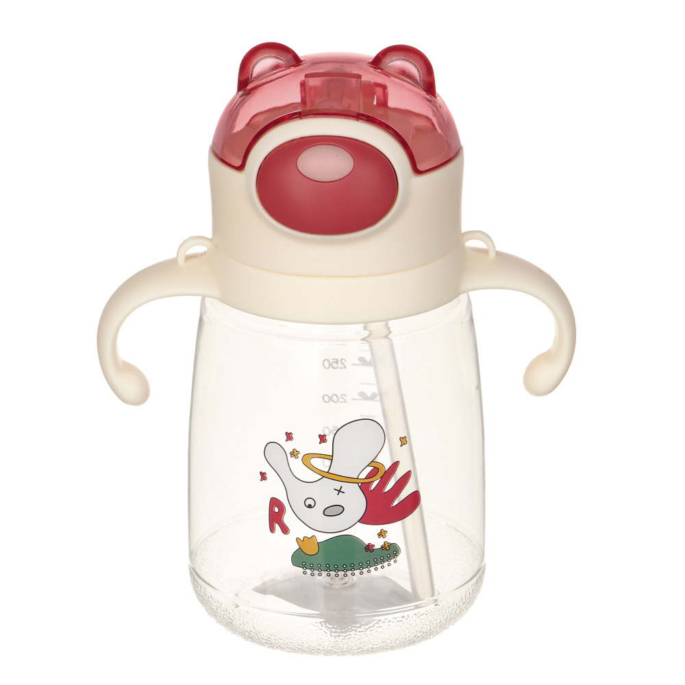 Бутылочка детская с ручками "Зверята", 450 мл, пластик, арт.№ 829-218