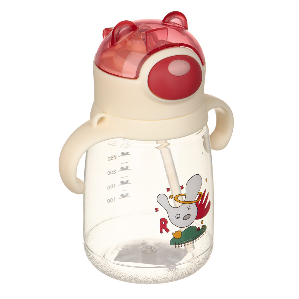 Бутылочка детская с ручками "Зверята", 450 мл, пластик, арт.№ 829-218