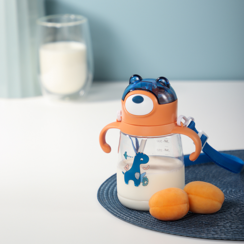 Бутылочка детская с ручками "Зверята", 450 мл, пластик, арт.№ 829-218