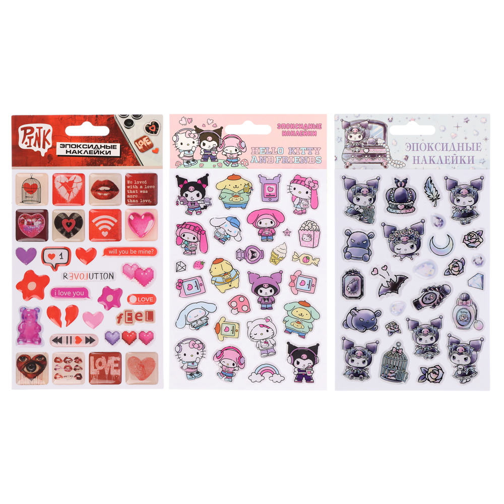 Наклейки эпоксидные, 11x20 см, в ассортименте, арт.№ 503-564