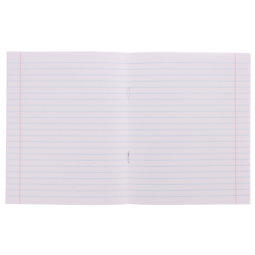 Тетрадь школьная 12л. ClipStudio "Однотонная" в линейку, БЕЛЫЕ ЛИСТЫ, обл. офсет 115 г/м2, скрепка, арт.№ 579-028