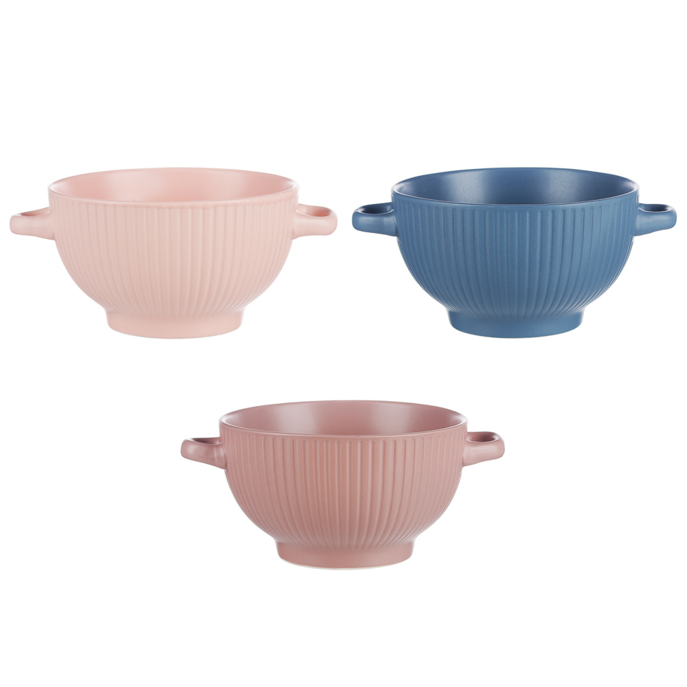 MILLIMI Ирина Бульонница 620мл, 17,5x13,5x8см, керамика, 3 цвета, арт.№ 824-436