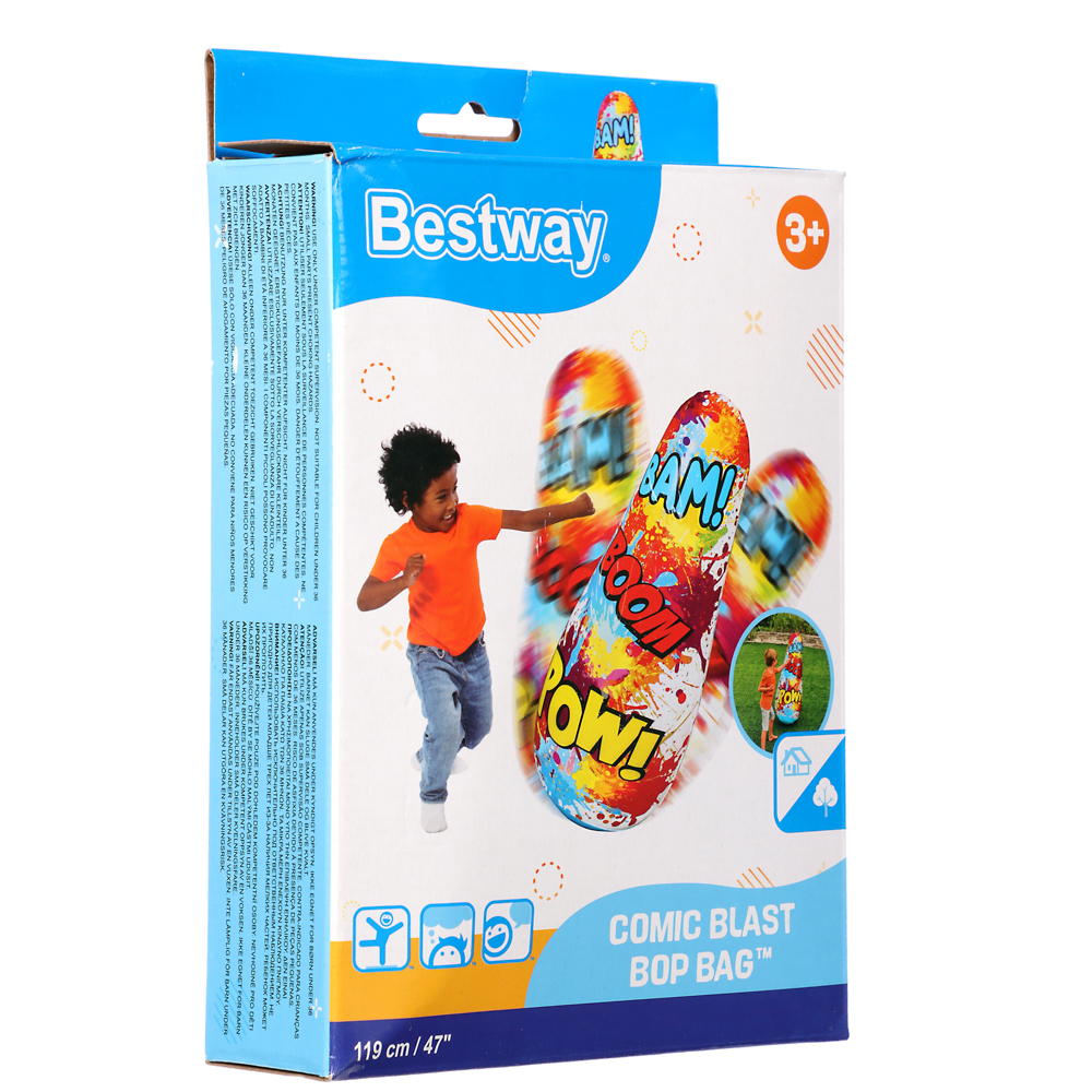 Надувная неваляшка тм BESTWAY "COMIC BLAST BOP BAG", 119см, от 3 лет, 52630, арт.№ 042-053