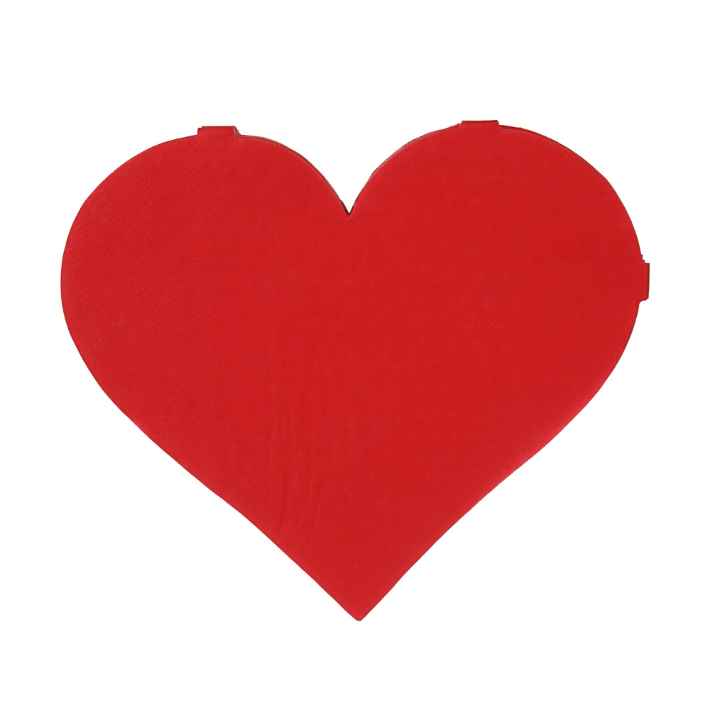 Набор салфеток бумажных "Сердце" 14,5x15,5 см, бумага, 20 шт, арт.№ 530-456